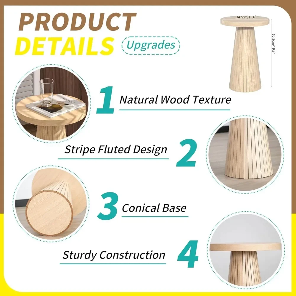 Small Round Pedestal End Table 4
