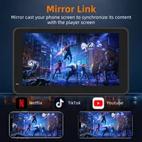 Lecteur MP5 universel pour voiture WERESOUND avec écran tactile de 7 pouces, Apple Carplay sans fil, Android Auto, Mirro Link, BT 5.0, radio FM, lecteur multimédia portable, autoradio 3