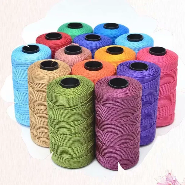 110g MultiColor Strong Braided Thread Silk Satin Nylon Cord Rope DIY