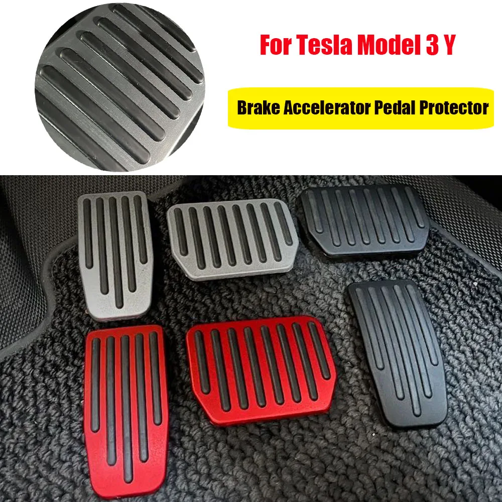 

Foot Pedals for Tesla Model 3 Y 2021 2022 Aluminium Alloy Accelerator Gas Fuel Brake Pedal Pads Mats Cover Styling Non-Slip