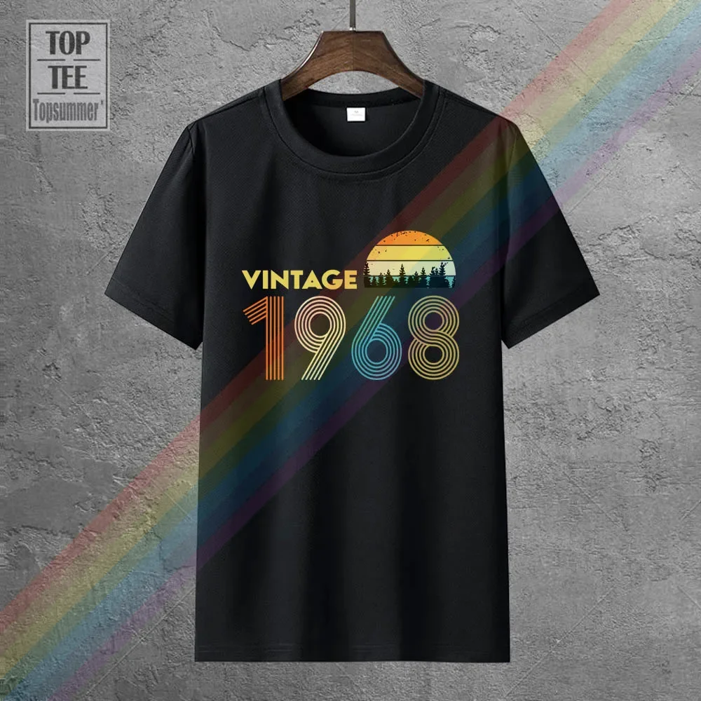 

Vintage 1968 Fun 53Rd Birthday Gift T-Shirt Brand Harajuku T-Shirts Logo Funny Print Sportwear Tshirt Fashion Retro Tee Shirt