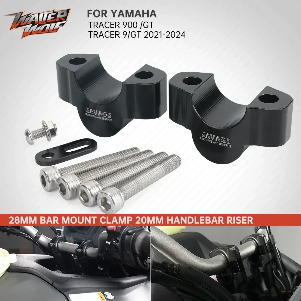 Tracer-900GT-9GT-28mm-1-1-8-Bar-Clamp-Handlebar-Riser-Block-20mm-Rise ...