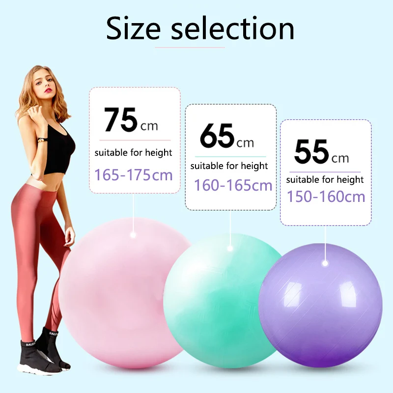 Big Size Balance Ball Thickened Explosion-Proof Yoga Exercise Equipment for Fitness Gym Pilates Workout Massage Sport