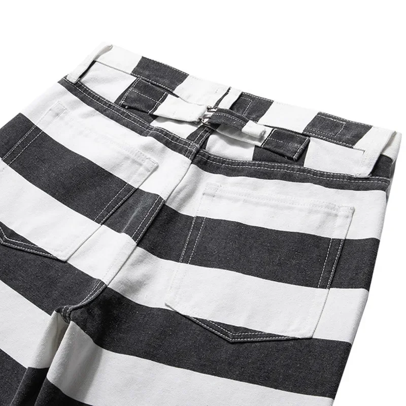 Hiking Pants Heavyweight Striped Cargo Overalls Thick Canvas Motorcycle AMEKAJI Rider Outdoor Trekking Camp