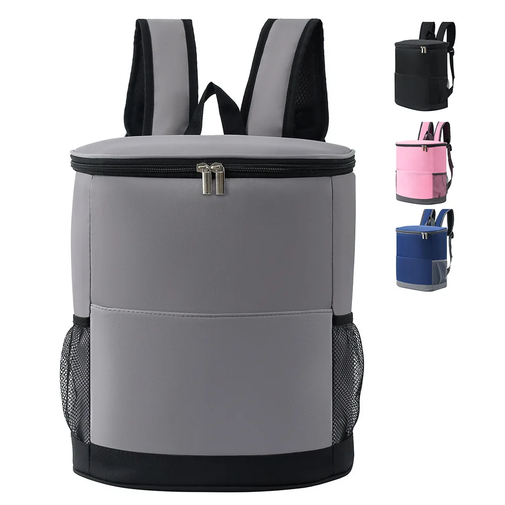 15L Tragbare Thermo-Lunch-Tasche Lebensmittelbox Langlebiger wasserdichter Kühler Eisisolierter Koffer Camping Oxford Abendessen Rucksäcke Bonbonfarbe