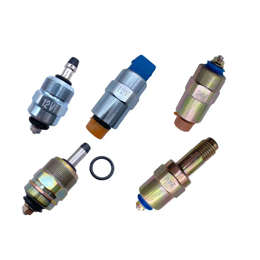 Suitable for BOSCH,LAUZU, CUMMINS, DELFT, LINDE PERKINS, Oil Cutoff, Flameout, Oil Inlet, Flameout Solenoid Valve 12v24v flameout switch 6681512 bobcats s70 100 130 160 180 200 skid steer loader solenoid valve