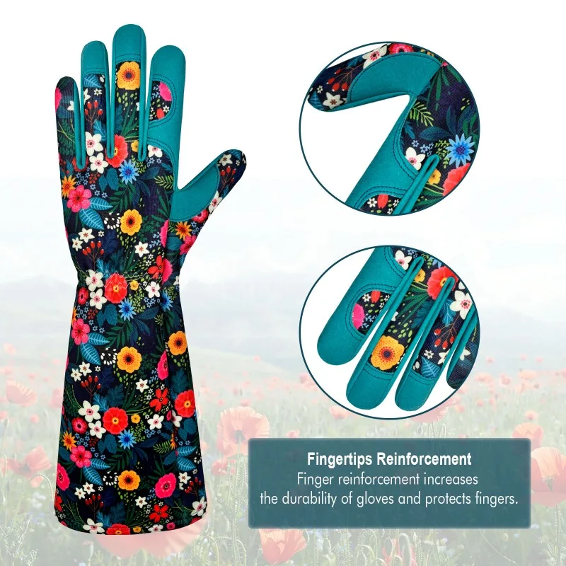 New Garden Gardening Gloves for Women's Courtyard Care Gloves Durable, Cut Resistant, and Puncture Resistant Long Arm Protection - 3