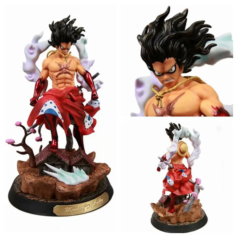 

Big Size One Piece Land Of Wano Country Monkey D Snake Luffy Statue Figure Model Toys 37cm