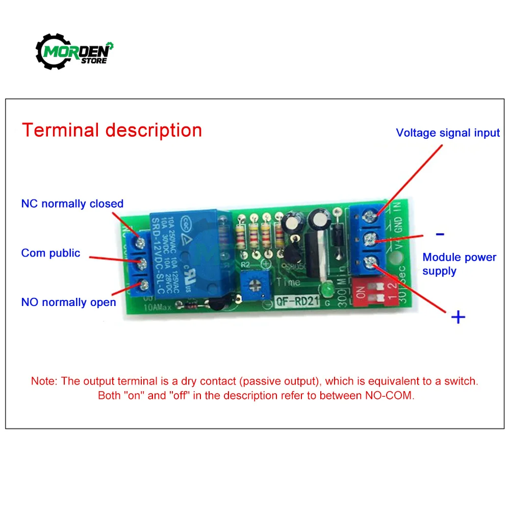Delay Power Relay Module Power Delay Relay Circuit Power Supply