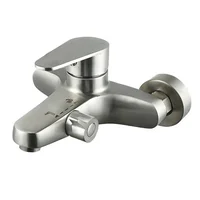 Bathroom Shower Faucet Wall Mounted Stainless Steel Mixer Tap Hot And Cold Water Mixer Triple Shower Tap Bathroom Bathtub Faucet 1