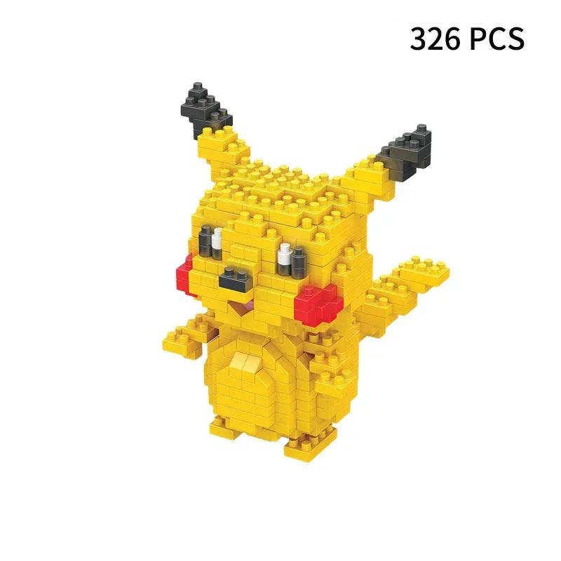 Blocks Small Cartoon Mini Building Block Pikachu Charizard Eevee Mewtwo Anime Assemble Action Pokemon Model Dolls Toys mini doll ornaments