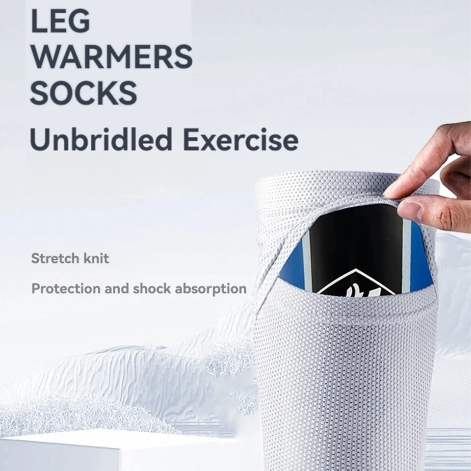 Soccer Shin Guard Training Leg Sleeves Sock Football Crashproof Calf Protector Nylon Shin Protector Pocket 1Pair Men Women soccer shin guards shin guard pads