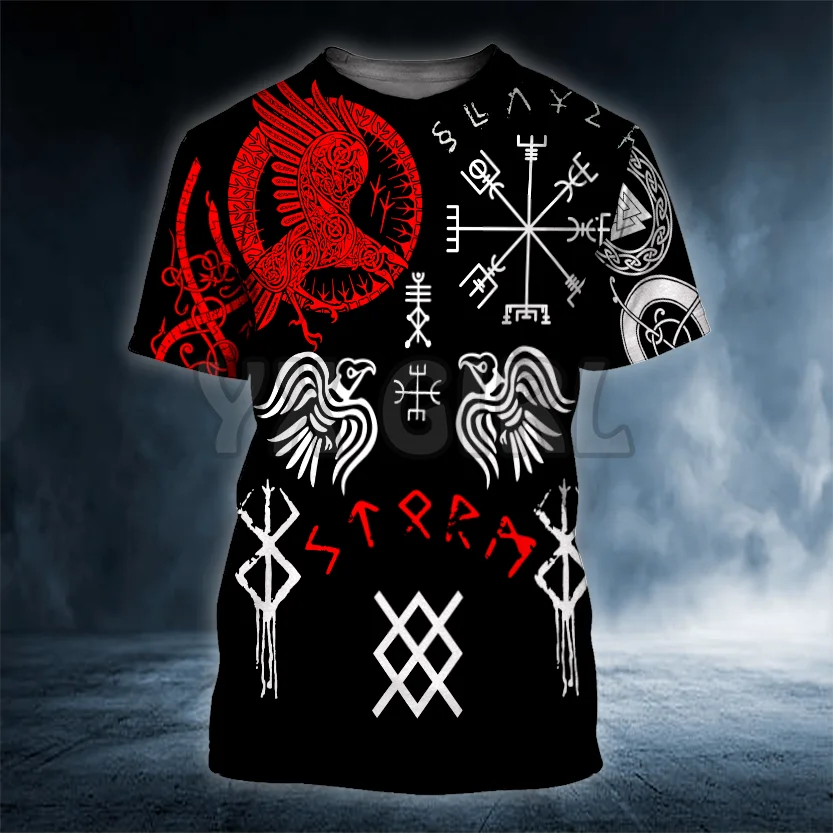 

2022 Summer Eagle Valknut Symbol Runes Viking 3D All Over Printed T Shirts Tee Tops shirts Unisex Tshirt halloween gift