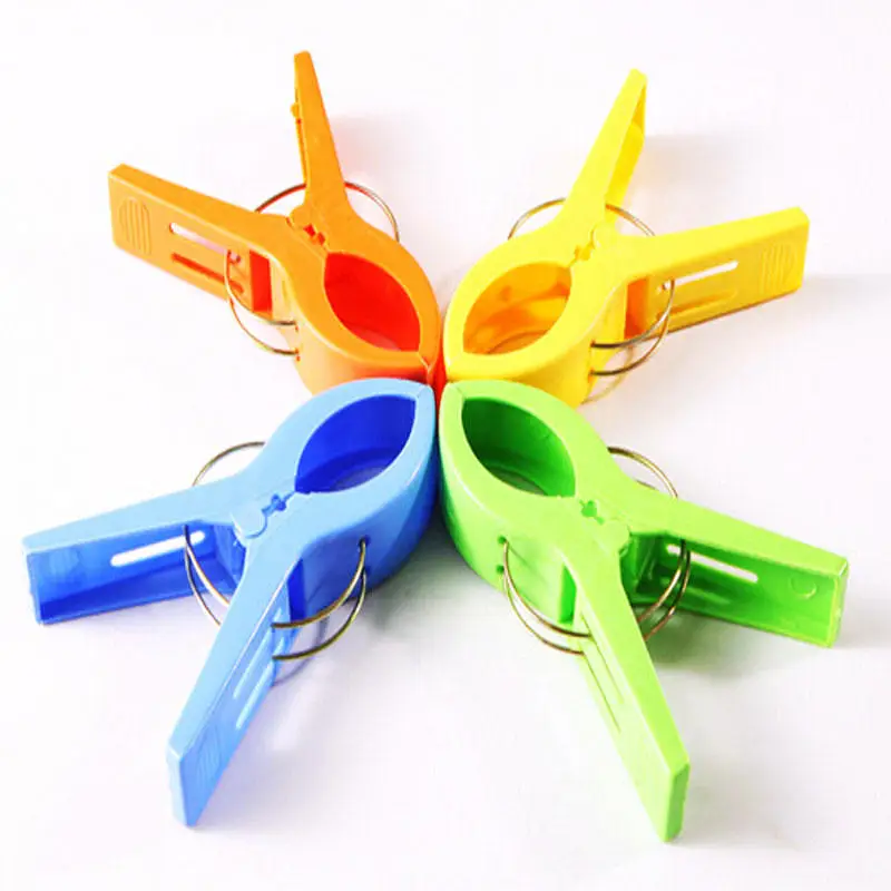 

Clip Lounger 4pcs/set Beach Towel Sun Clothes Sunbed Peg Pool Cruiseship Top Useful Clothes Pins