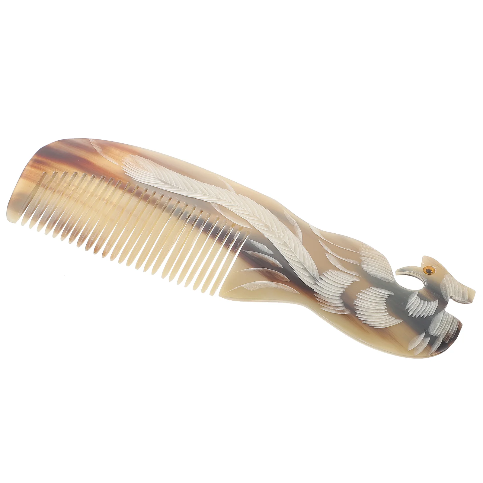 Comb Horn Hair Beard Healthy Engraving Natural Curly Combs Pocket Scraping Women Fine Wide Ox Static Smoothing Bone Scalp Anti 3