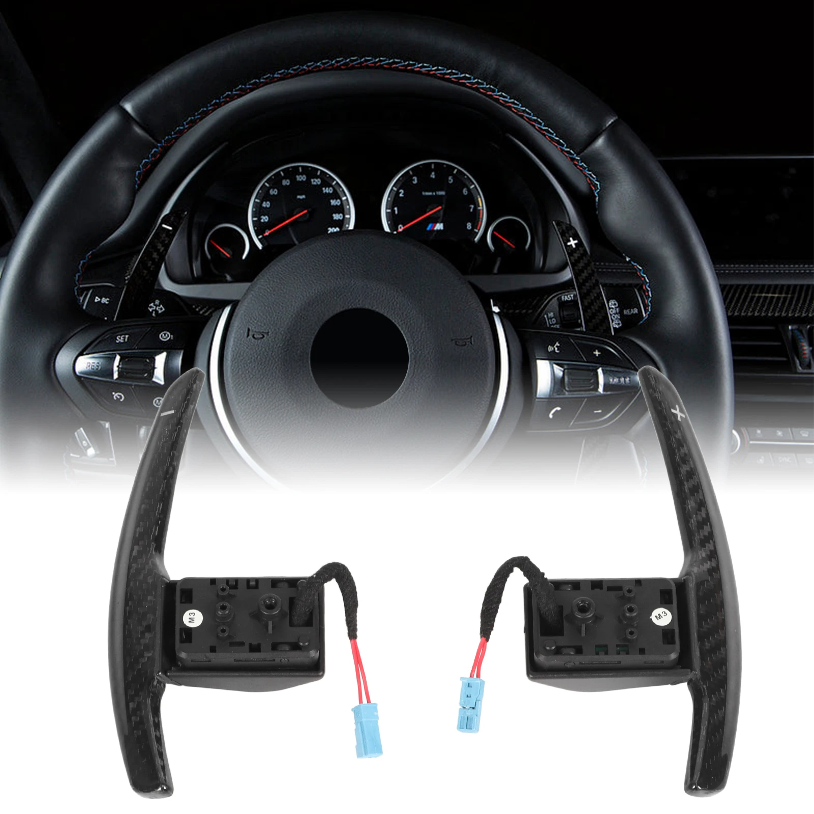 익스텐션 건식 탄소 섬유 경쟁 패들 시프터 세트, BMW F-섀시 F20 F22 F30 F32 M2 M3 M4 M5