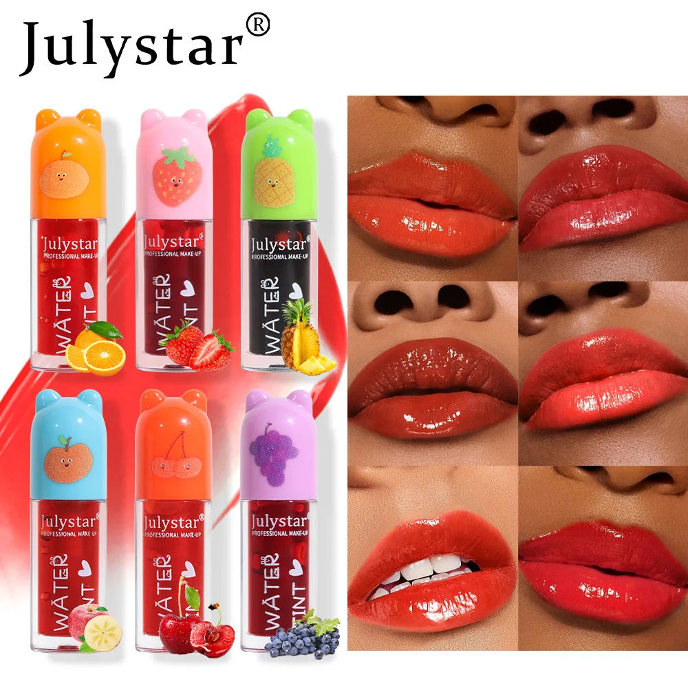 

Julystar 6 Color Soft Tube Lip Glaze Lip Gloss Moisturizing Lip Balm Transparent Color Cute Anime Styling Female Makeup