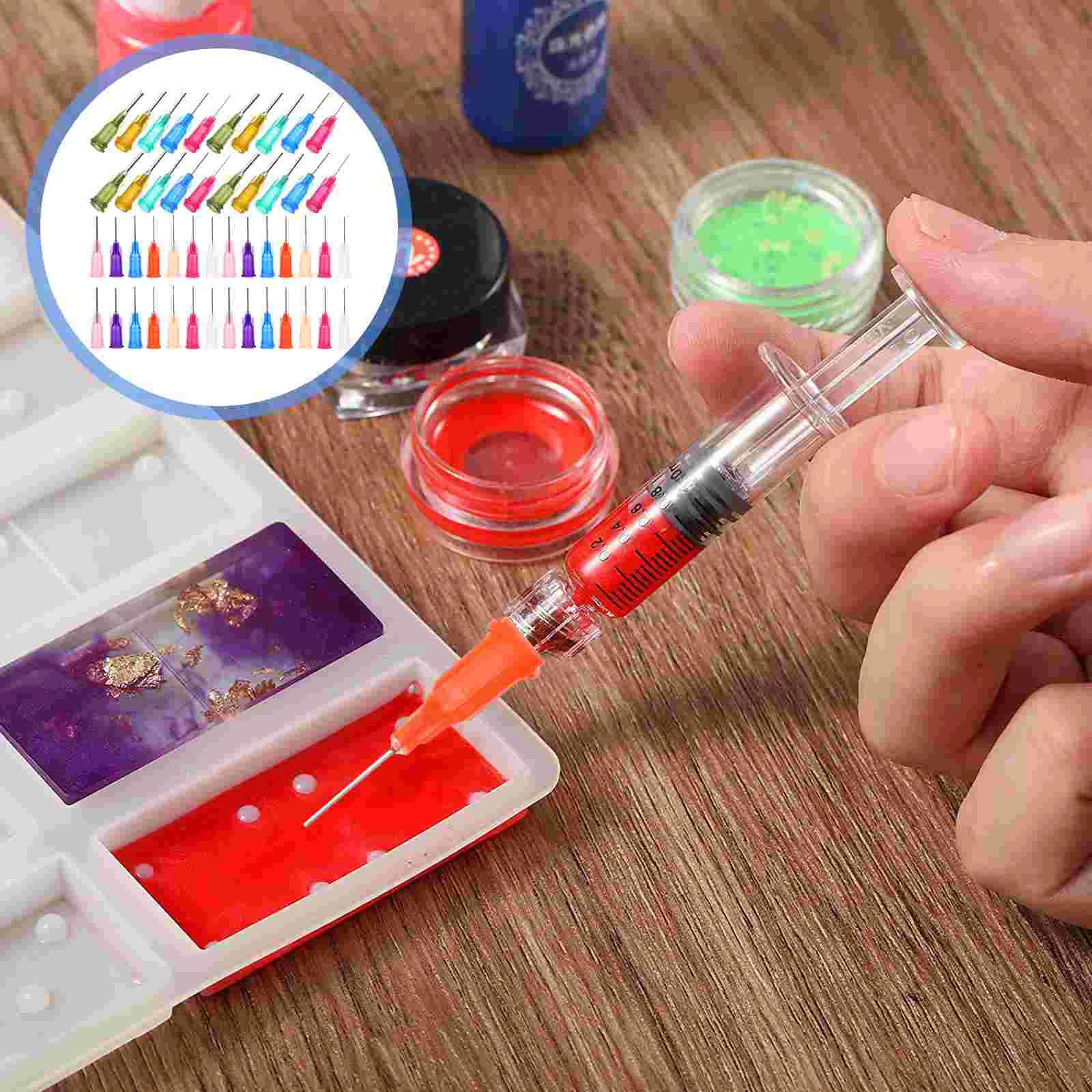 

60 Pcs Glue Dispensing Needle Liquid Needles Tips Assortment Stainless Steel
