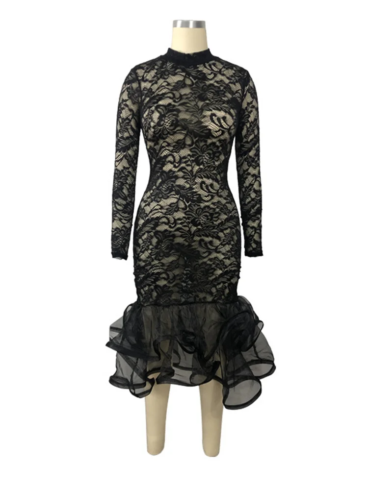 Wmstar Party Dress Women Sexy Hollow Out Bodycon Maxi Long Maxi Dress Hip Wrap Club Outfits New In Spring Wholesale Dropshipping