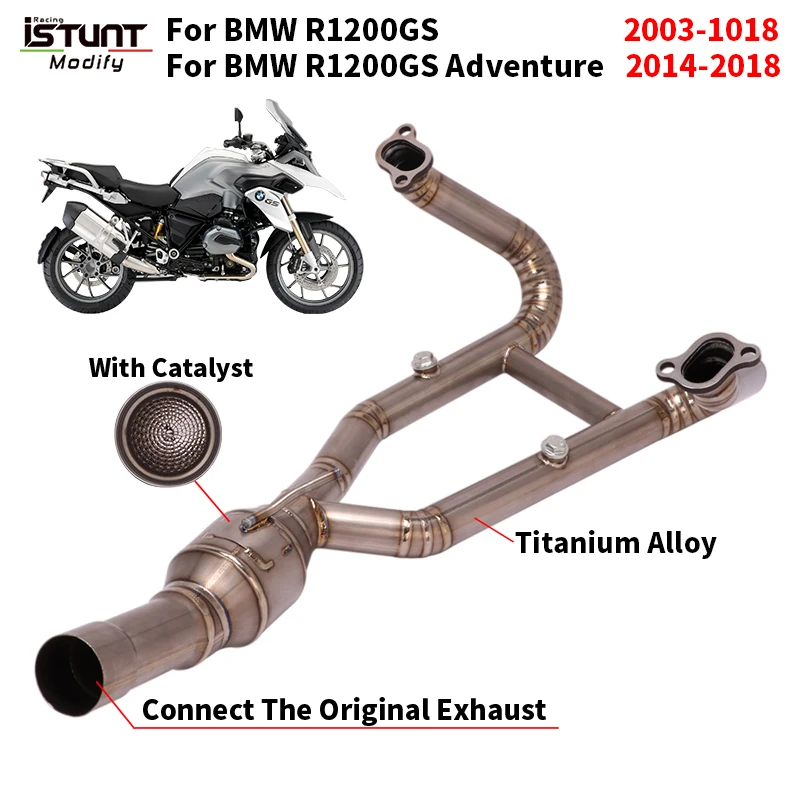 

Slip On For BMW ADV R1200GS R 1200 GS Adventure 2013 - 2018 Motorcycle Exhaust Full System Modify Front Link Pipe With Catalyst