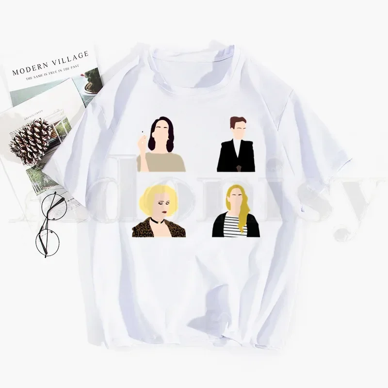 

Забавная модная футболка в стиле 90-х с принтом Сары паулсон, топы для девушек в стиле хип-хоп, футболки в стиле Харадзюку, модная летняя футболка