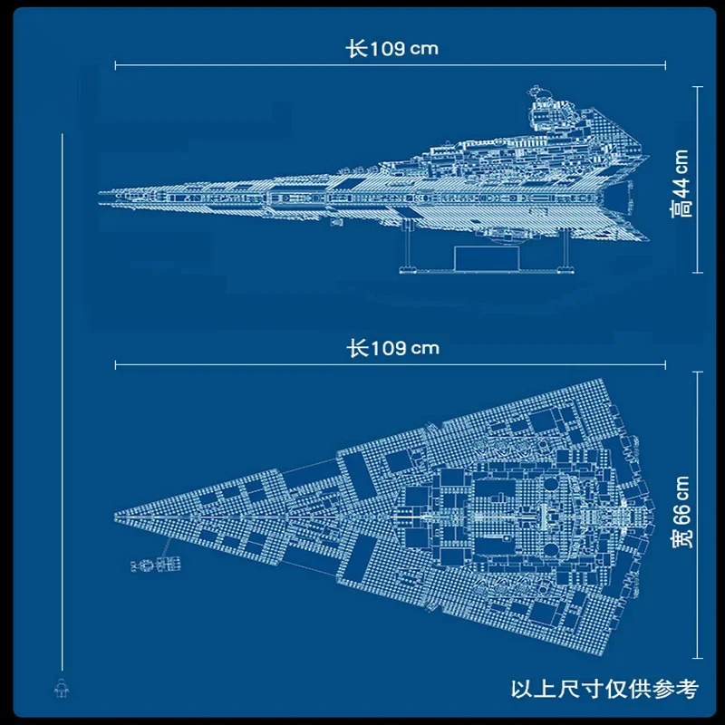 UCS Imperial Star Destroyer Building Blocks Bricks Toy Compatible 75252