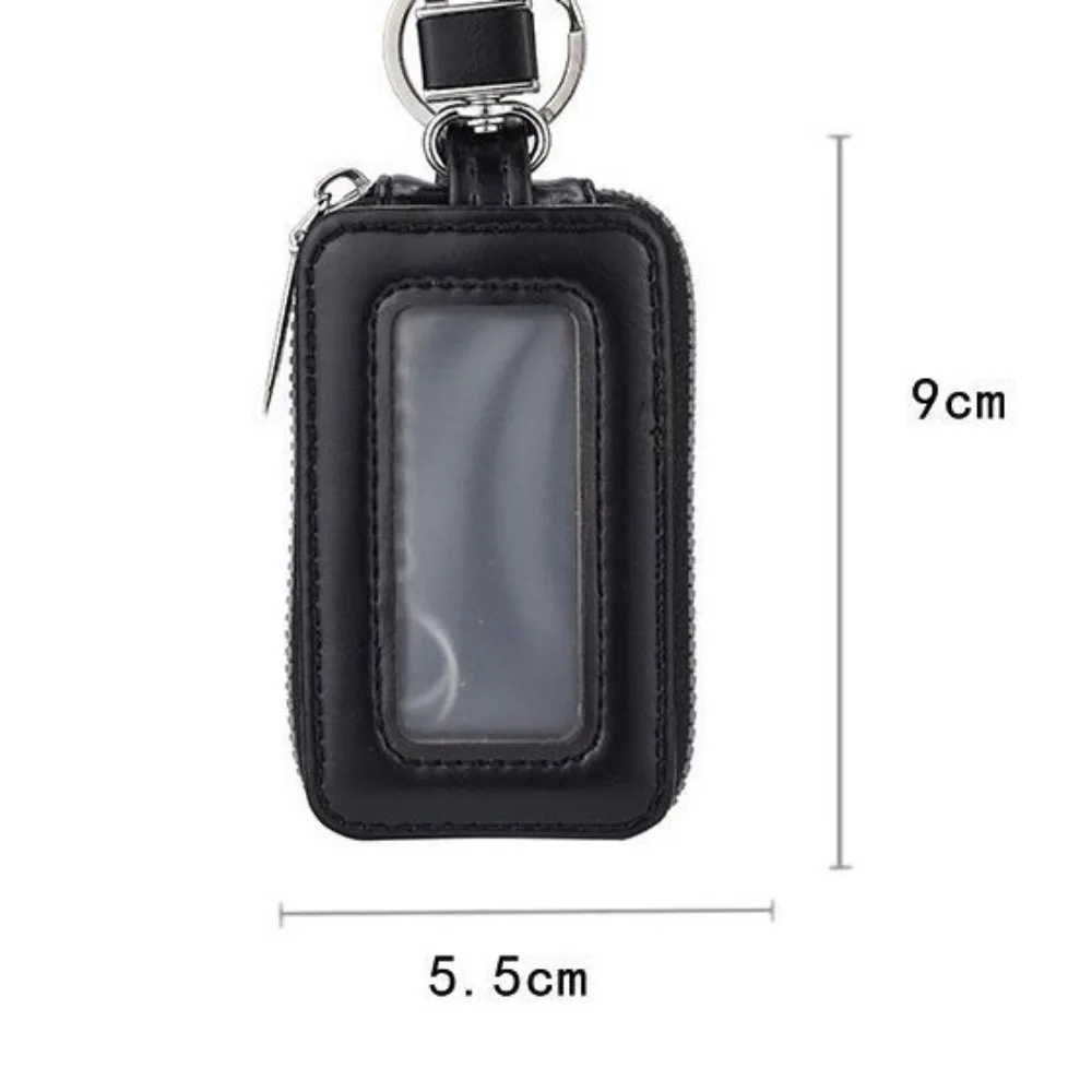 Sleek Leather Zipper Pouch: Multifunctional Key and Coin Holder