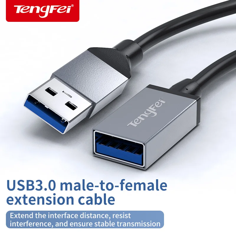 Premium USB 3.0 Extension Cable - Male to Female Data Connection, Available in 1m, 2m, 3m Lengths
