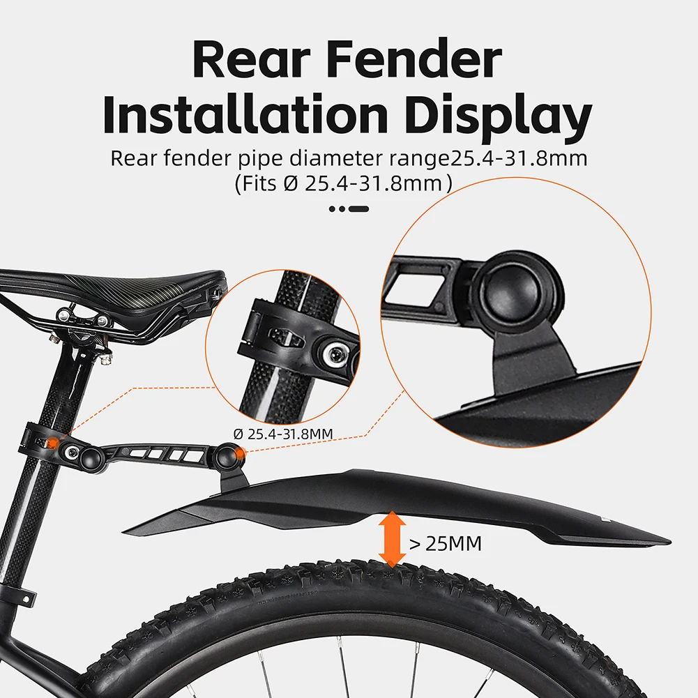 Bicycle Fender 2PCS Front Rear Tire Wheel Mudguard
