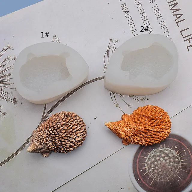 Szimulációs Állati Sündisznó Modell Fondant Szilikon Penész Csokoládé Gipsz Dekoráció