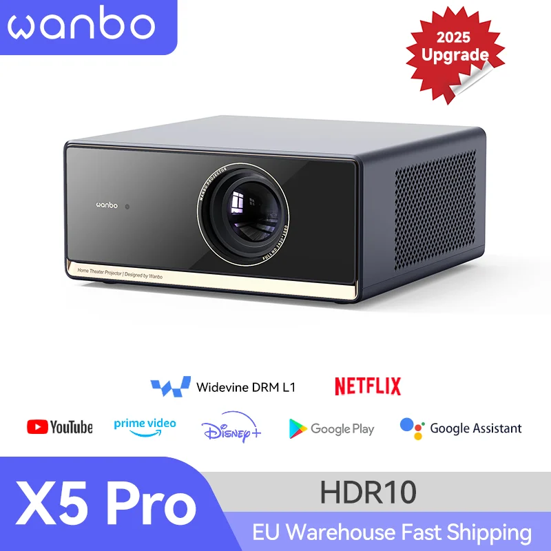 残り1台　新品　Google TV搭載　Wanbo X5 Pro プロジェクター Amazon.com: Wanbo X5 Pro Google TV Projector 4K Supported
