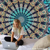VIKAMA Mystic Moon Wheel Mandala Tapestry, Psychedelic Bedroom Wall Art, Enchanted Night Sky Art for Meditation and Yoga Spaces - Image 2