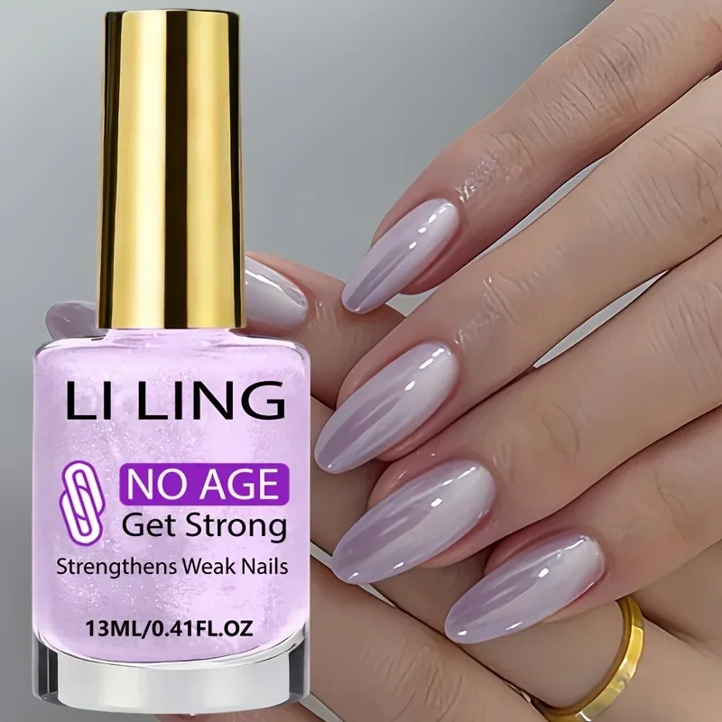 Purple Strengthening Base Coat - Air-Dry, Quick-Dry with Pearl Effect, Perfect