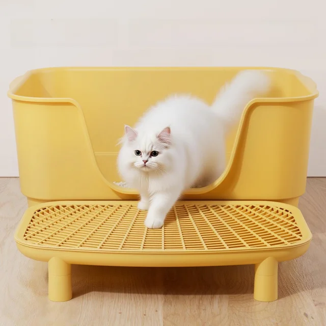 High-Height  Litter Mat Anti-Spla   Litter Tray Pedal Double Layered Controlling Sand Platform  Paw Pad 4