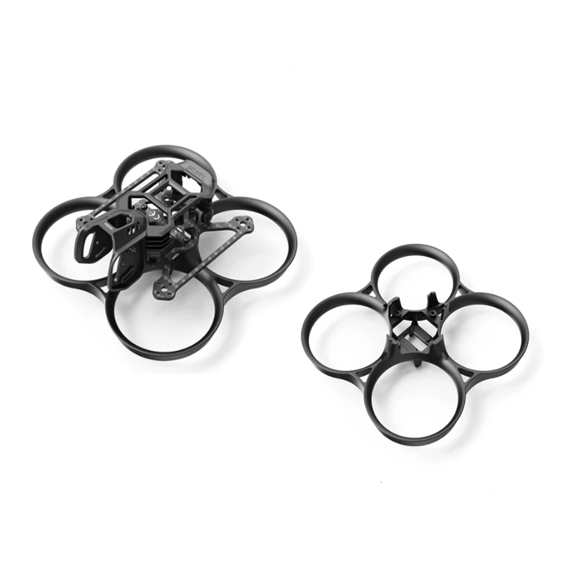 Drone FPV micro avec LED strip colorées et whoop duct, idéal pour apprendre à piloter