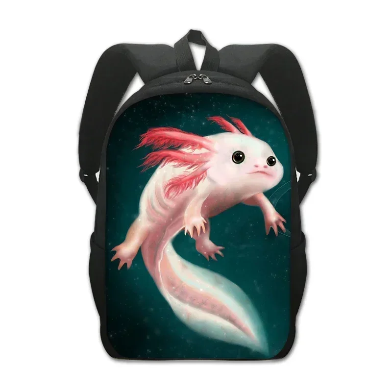 Sakura Axolotl School Backpack for Girls Boys Bookbag Large Capacity School Bag for Teenager Middle School Student Elementary 2