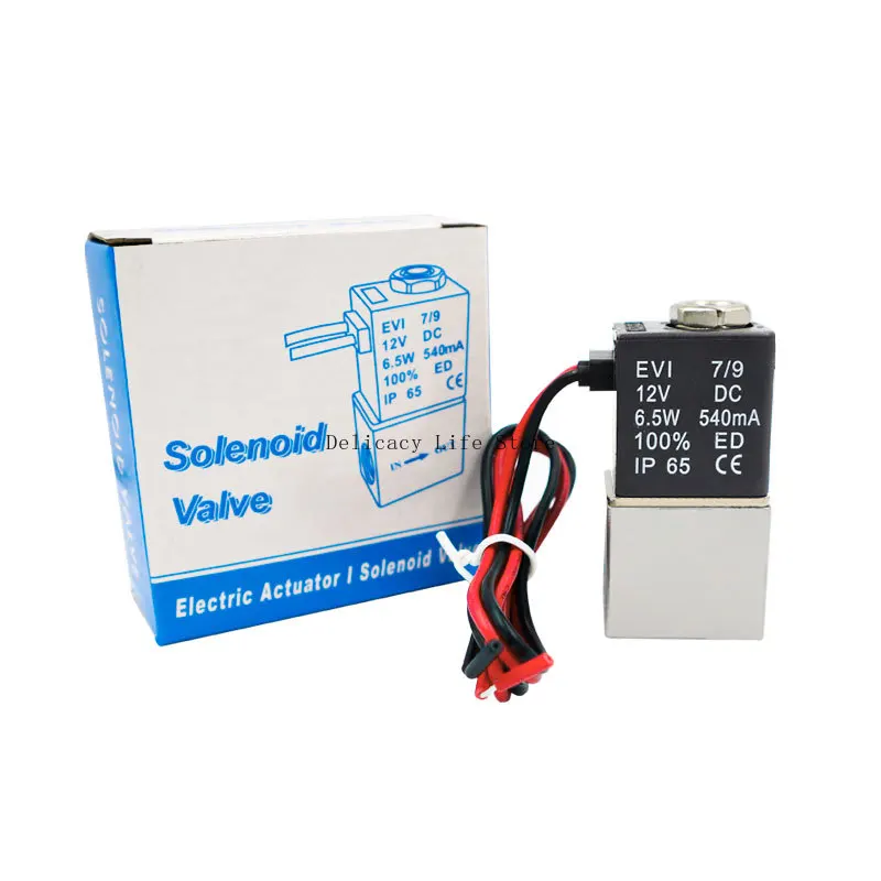 솔레노이드 밸브, DC 12V, 24V, 110V, 220V, 1/4 1/8, 양방향 정상 폐쇄 직접 작동 공압 밸브, 물 공기 가스 핫