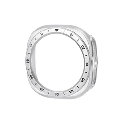 Premium Glass Screen Protector Case for Smartwatch - Durable Tempered Glass Cover with Hollow Design (Silver)