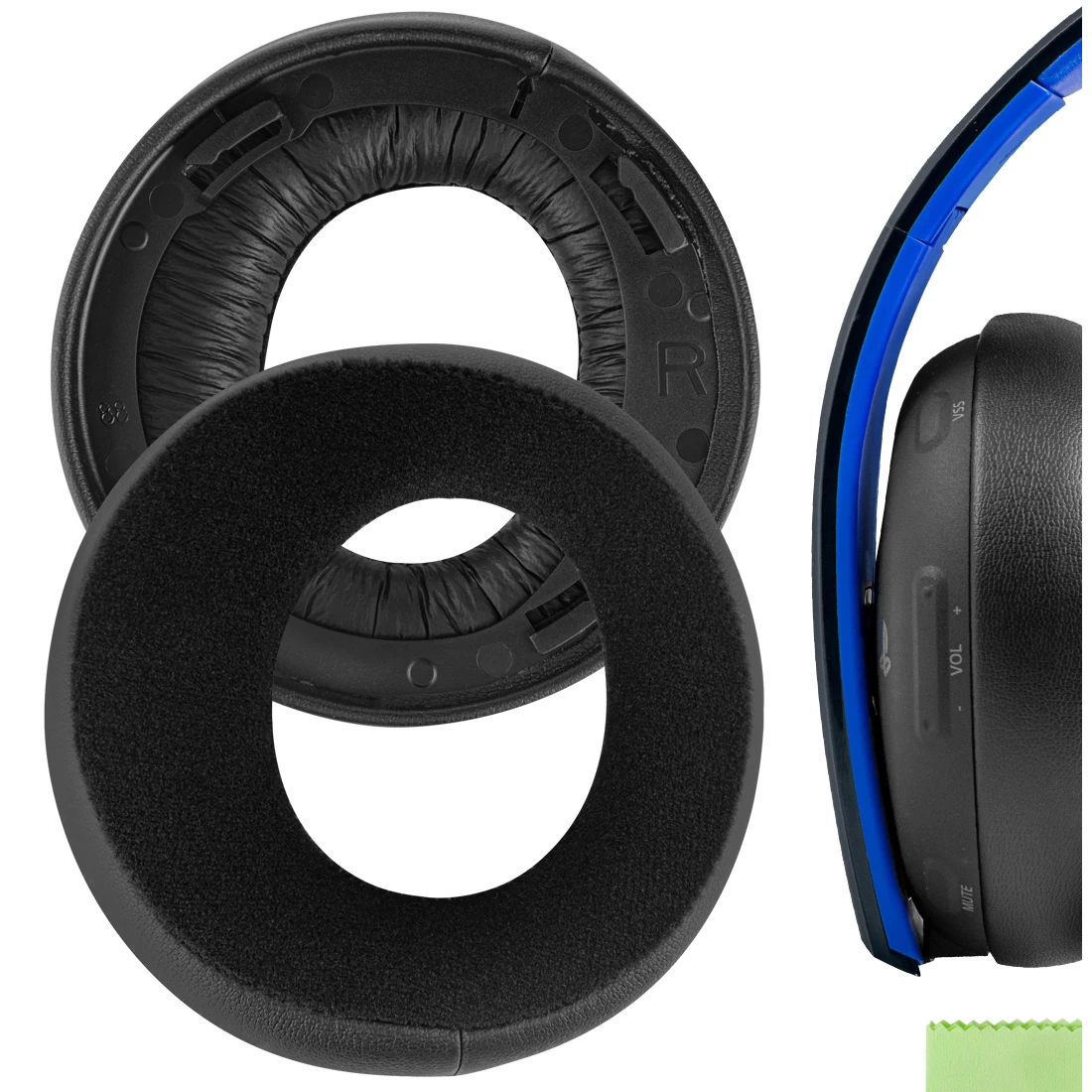 

Geekria Earpads for Sony PlayStation Gold Wireless CECHYA-0083 Replacement Headphones Comfort Velour Ear Pads Cover Cushions