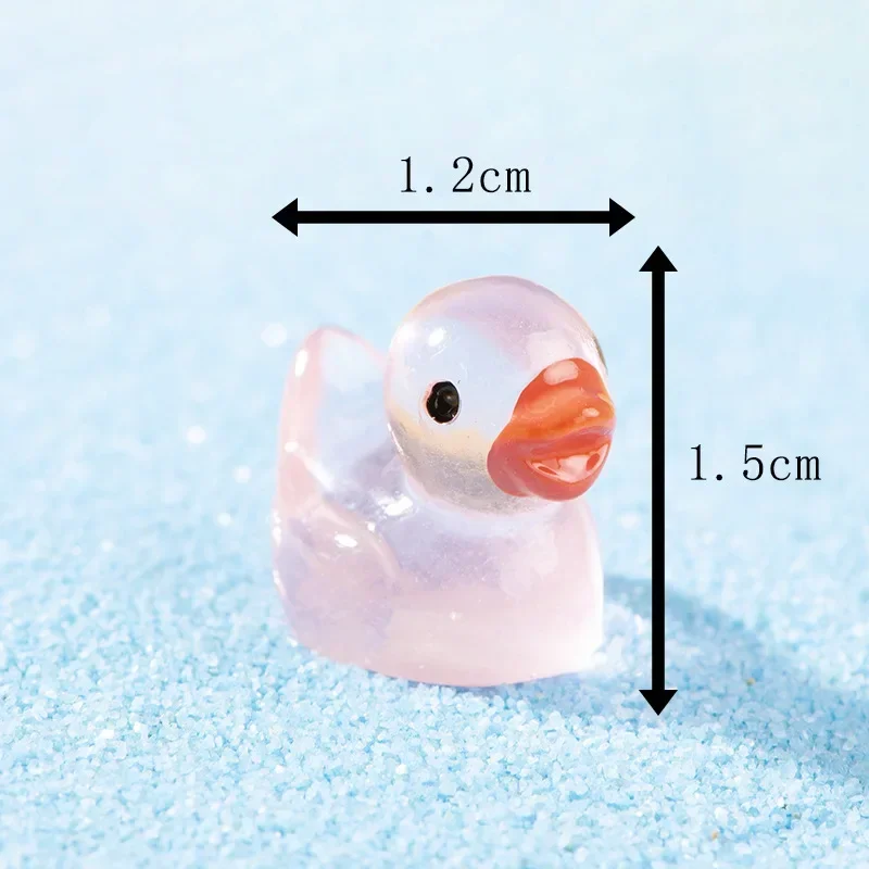 Mini Resin Yellow Duck Ornaments Cute Cartoon Figurines DIY Dollhouse Decoration Handcrafts Figurines & Miniatures