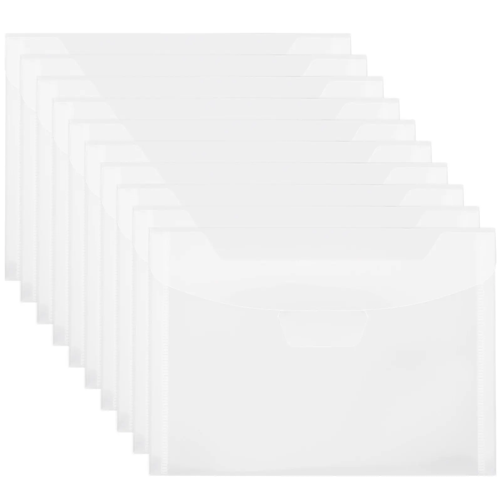 20Pcs 클리어 파일 가방 사무실 학교 홈을위한 프리미엄 PP 문서 정리함 대용량 경량 방수 방진