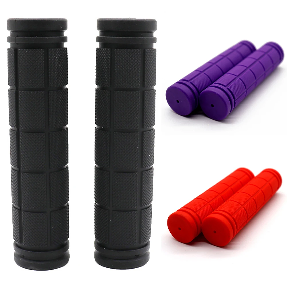2 Pc Bicycle Bike Handle Handlebar 22mm Anti-Slip Rubber Grip Parts For Sport Bikes Motorcycle Accessories Black/red/purple bicycle handlebar grips bike handlebar grips bike handle grips