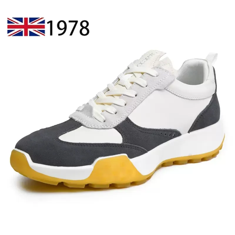 Genuine Leather Men Shoes Sneakers Trend Casual Breathable Leisure Male Sneakers Non-Slip Footwear Vulcanized Shoes
