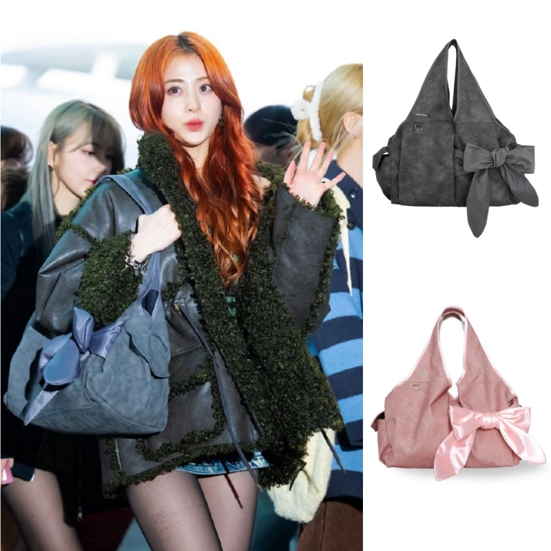 

Korean Niche Designer Brand SIWEOL107 Underarm Bag Huh Yunjin Same Bow Shoulder Bag Kim Jiwon Same Large Capacity Handbag