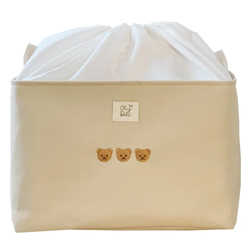 Thickened Fabric Can Be Tied Quilt Clothes Storage Basket Moving Quilt Dust Bag Dormitory Household Large Storage Bucket 2