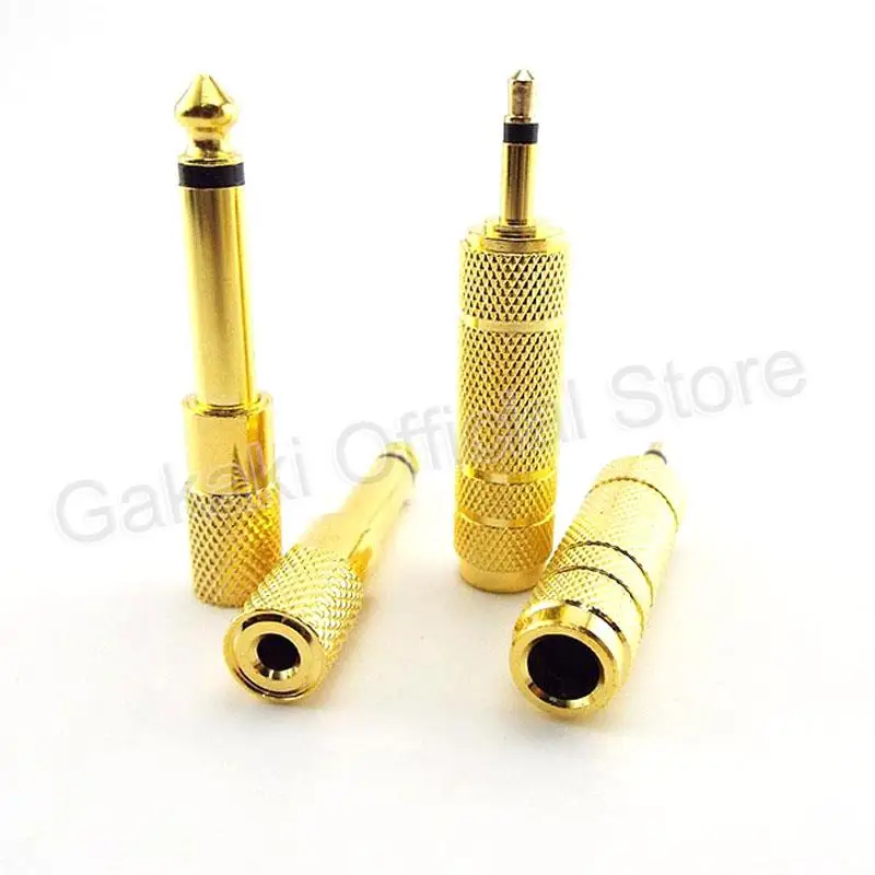 

6.5mm Female to 3.5mm Male Jack 3.5mm Female to 6.35mm Male Plug Mono Audio Microphone Adapter Converter Aux Cable Gold Plated