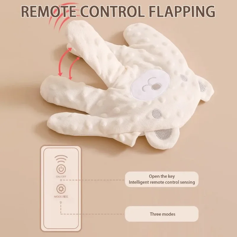 Cartoon Bear Baby Sleep Aid Pillow remote control flapping