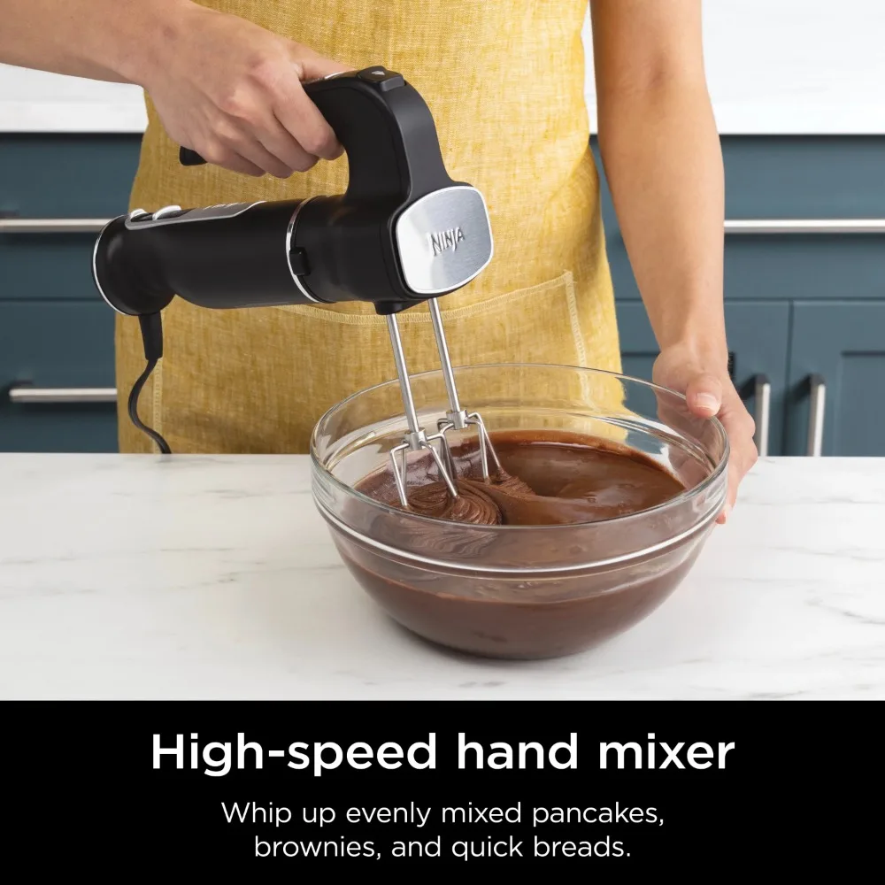 Ninja Foodi Power Mixer System Blender and Hand Mixer with Dough Hooks