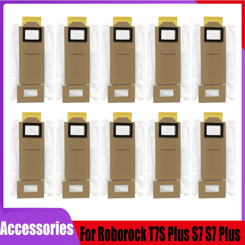 10 Sacchetti Polvere Per Xiaomi Roborock T7S, T7S Plus, S7, S7 Plus - Ricambio - 5