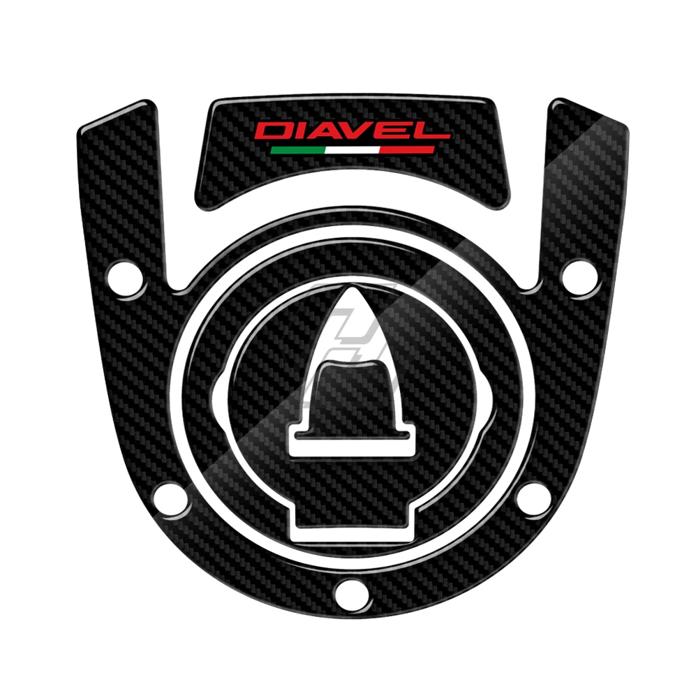 Motorcycle Tank Sticker Gas Fuel Cap Oil Tank Pad Protector Sticker Decals for Ducati Diavel Models maisto 1 18 ducati diavel carbon static die cast vehicles collectible hobbies motorcycle model toys